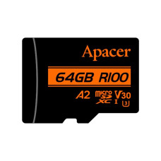 Фото Карта памяти Apacer AP64GMCSX10U8-R 64GB с адаптером SD Фото Карта памяти Apacer AP64GMCSX10U8-R 64GB с адаптером SD