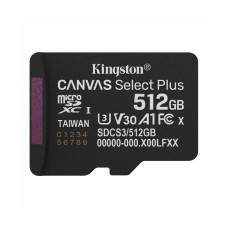 Карта памяти Kingston SDCS3/512GBSP Canvas Select Plus A1 U3 V30 512GB Карта памяти Kingston SDCS3/512GBSP Canvas Select Plus A1 U3 V30 512GB