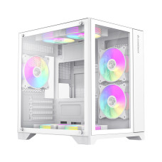 Фото Компьютерный корпус Gamemax Infinity Mini 7 ARGB Fans + Controller White без Б/П