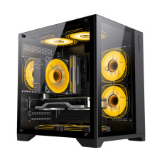 Фото Компьютерный корпус Gamemax Infinity Mini 3 ARGB Fans + Controller Black без Б/П