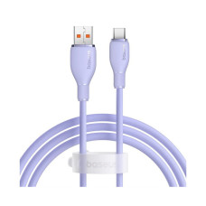 Интерфейсный кабель Baseus Pudding Series USB to Type-C 100W 1.2m Purple (P10355703511-B1)