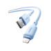 Интерфейсный кабель Baseus Silky USB to iP 2.4A 1m Galaxy Blue (P10377702313-00)